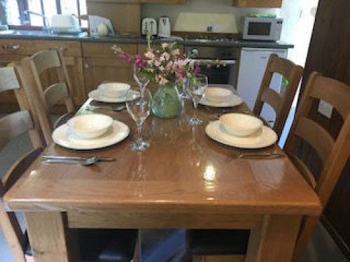 Photo Gallery Image - Oak Table Set for Supper for our Guests in Thyme Cottage