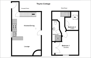 Thyme Cottage floor plan