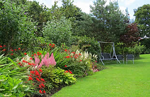 Large south facing garden for the shared use of guests